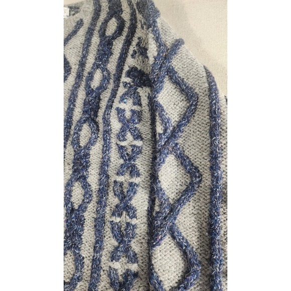 Vintage Talbots Collection Wool Alpaca Blend Hand Knit Sweater Small Striped 90s - Picture 8 of 13